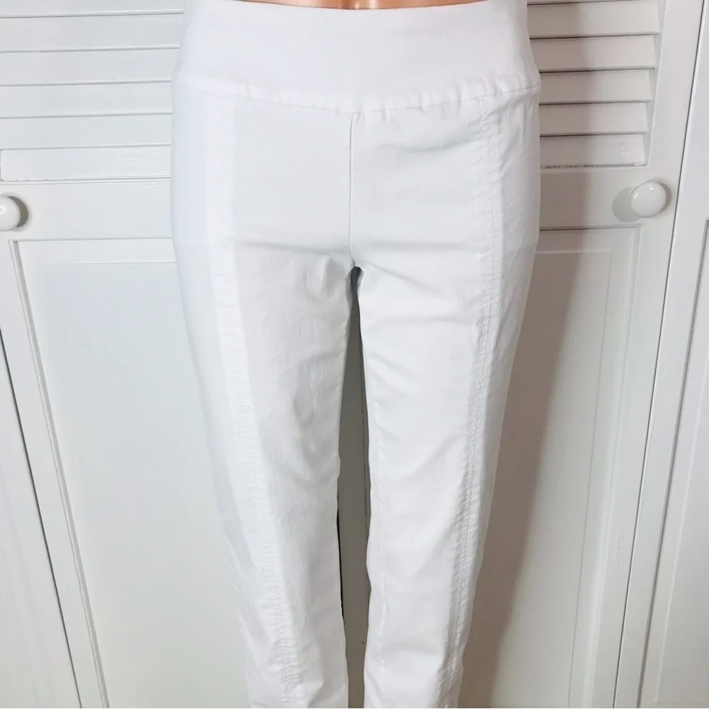 ZAC & RACHEL White Pull On Ankle Pants Size 6 - Picture 2 of 7